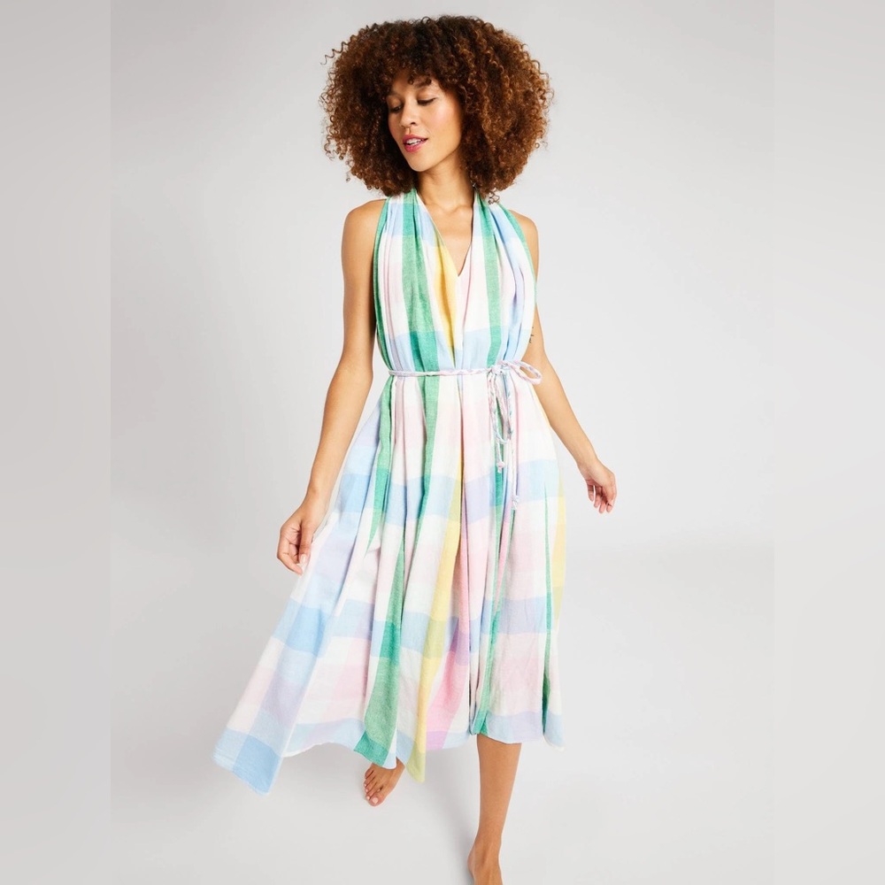 NWT Mille Marilyn Belted Sleeveless Cotton Midi Dress size Small